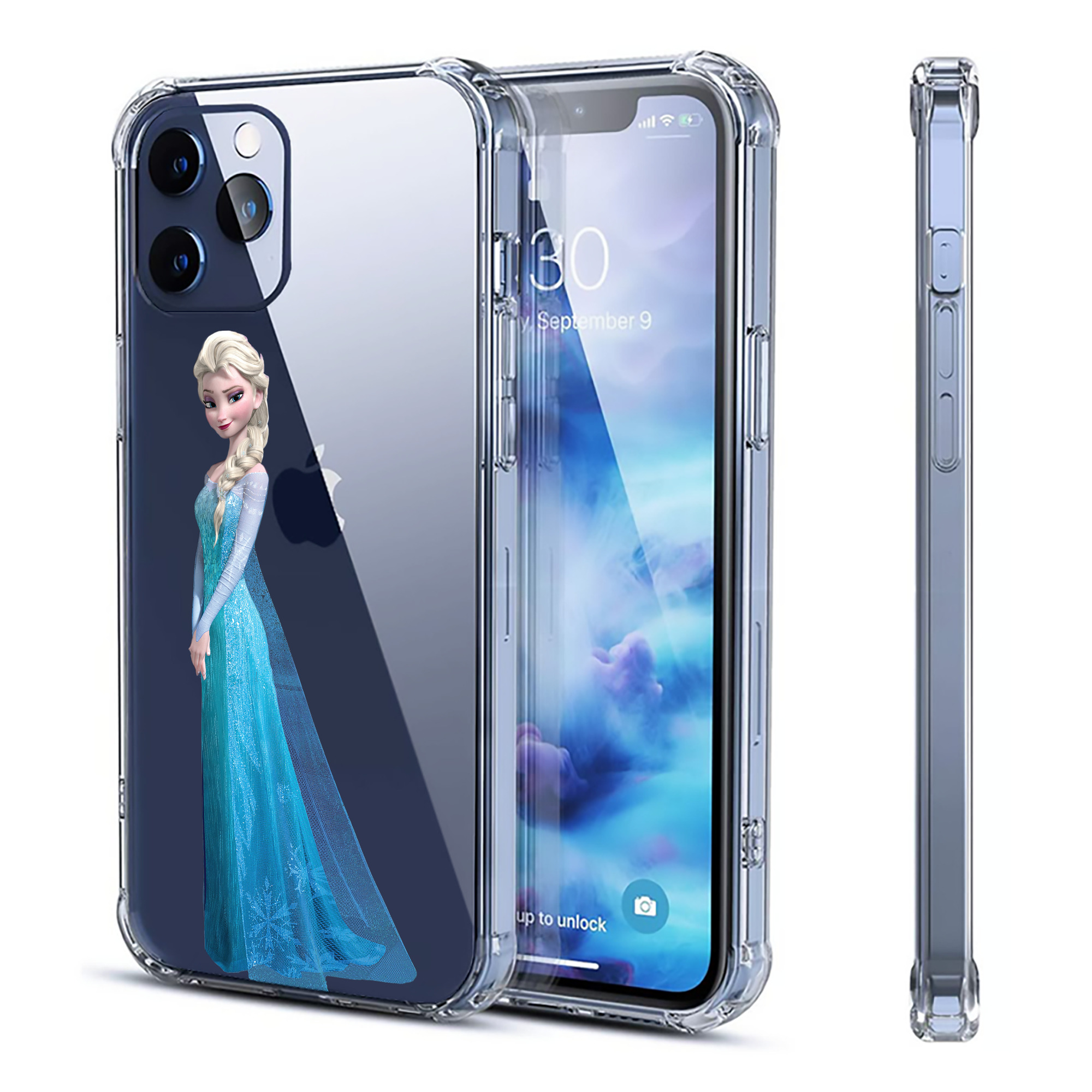 （画像用） アナと雪の女王 アンナ エルサ Frozen Anna Elsa 【iPhone 12シリーズ対応】透明スマホケース（クリアソフトケース）